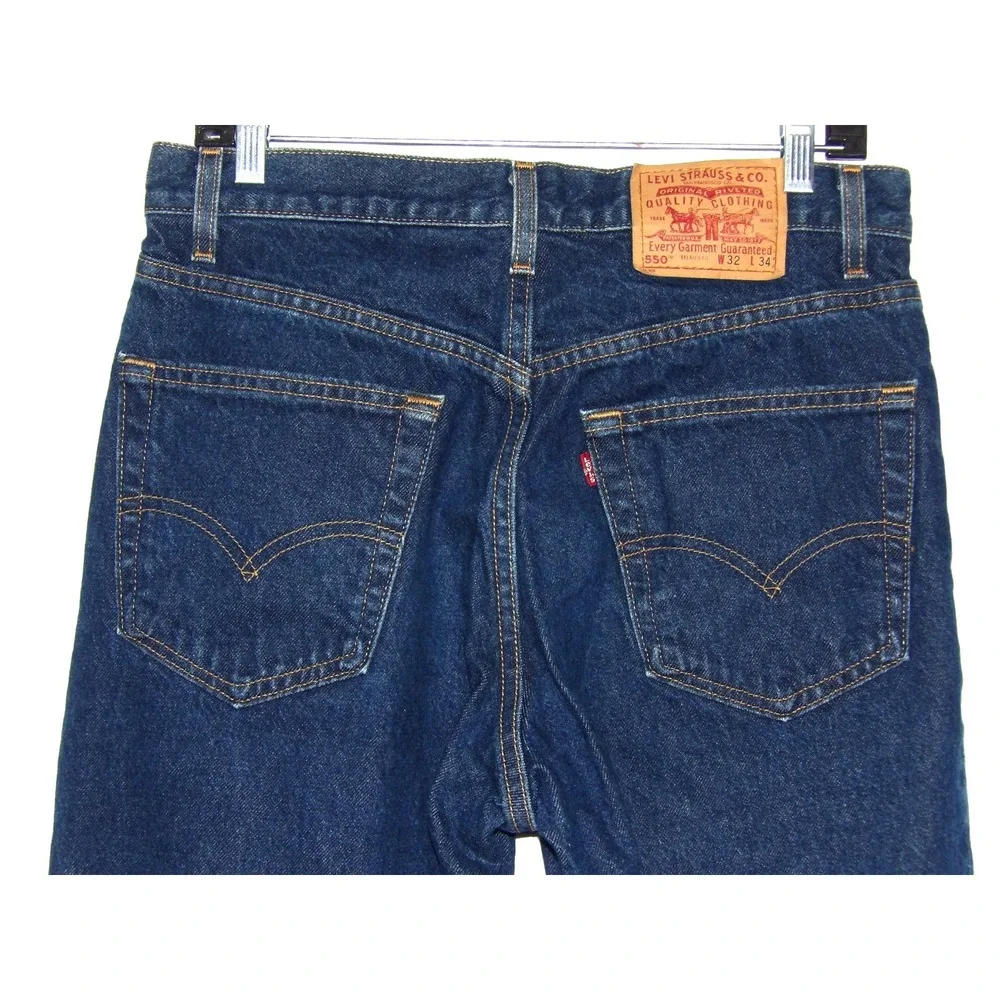 Levi's Vintage Y2K 100% Cotton 550 Relaxed Fit Made in USA Jeans Men's 32 X 34